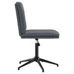 vidaXL Chaise à manger Gris foncé Velours