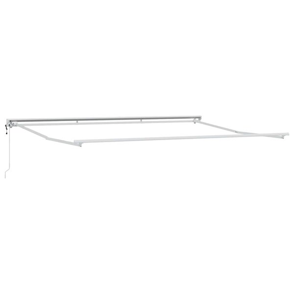 vidaXL Cadre de store rétractable électrique Blanc 4 5 × 3 5 m Acier