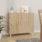 vidaXL Buffet chêne sonoma 90x34x80 cm bois d'ingénierie