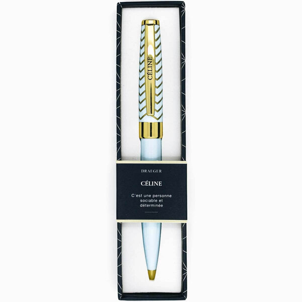 Stylo personnalisé prénom de femme au choix - Pastel Chic - Céline - Draeger