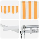 vidaXL Auvent Rétractable Jaune et blanc