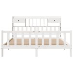 vidaXL Lit bibliothèque sans matelas blanc 180x200 cm bois pin massif