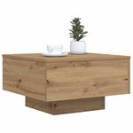 vidaXL Table basse Chêne artisanal 55 x 55 x 31 cm Bois d'ingénierie