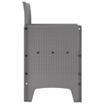 vidaXL Set de 4 chaises de jardin avec coussins gris clair poly rattan