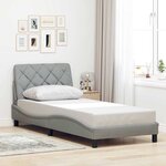 vidaXL Cadre de lit sans matelas gris clair 80x200 cm tissu