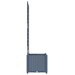 vidaXL Jardinière de jardin avec treillis gris 40x40x143 cm