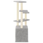 vidaXL Arbre à chat avec griffoirs en sisal gris clair 107 5 cm