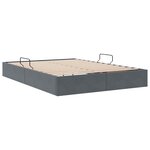 vidaXL Cadre de lit ottoman Gris foncé 140 x 190 cm Velours