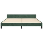 vidaXL Cadre de lit sans matelas vert foncé 160x200 cm velours
