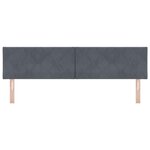 vidaXL Tête de lit avec tête de lit Gris foncé 180 cm Velours