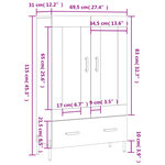 vidaXL Buffet haut chêne marron 69 5x31x115 cm bois d'ingénierie