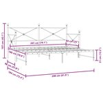 vidaXL Lit de jour avec gigogne sans matelas noir 90x200 cm acier