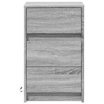 vidaXL Armoire de chevet et lumières LED sonoma gris bois d'ingénierie