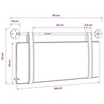 vidaXL Tête de lit suspendue Blanc Tissu
