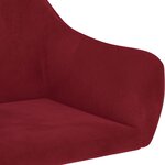 vidaXL Chaise pivotante de salle à manger Rouge bordeaux Velours