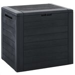 vidaXL Boîte de stockage jardin Anthracite 58 5x46x55 cm Polypropylène