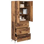 vidaXL Haut Armoire Bois Ancien 69 5 x 34 x 180 cm Bois d'ingénierie