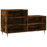 vidaXL Armoire à chaussures Chêne fumé 102x36x60 cm Bois d'ingénierie