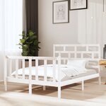 vidaXL Cadre de lit sans matelas blanc bois massif 140x190 cm