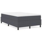 vidaXL Lit à ressorts Gris foncé 120 x 190 cm Tissu en velours côtelé