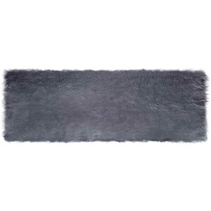 vidaXL Tapis en Peau de Mouton Synthétique Anthracite 80 x 250 cm