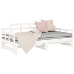 vidaXL Lit coulissant sans matelas blanc 2x(90x190) cm