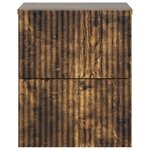 vidaXL Cabinet de chevet mural Chêne fumé 33 x 34 5 x 40 cm
