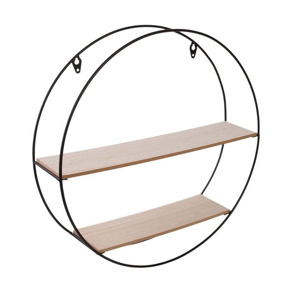 Etagère en bois et métal ronde 40 cm