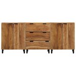 vidaXL Buffets en bois massif d'acacia 3 pièces  60x33x75 cm
