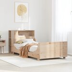 vidaXL Cadre de lit sans matelas 100x200 cm bois massif de pin