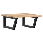 vidaXL Étagère de vasque murale acier et bois massif d'acacia