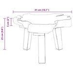 vidaXL Table de chevet Marron 40 x 40 x 25 cm Bois Recyclé Solide