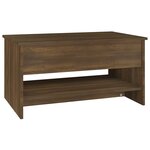 vidaXL Table basse Chêne marron 80x50x40 cm Bois d'ingénierie