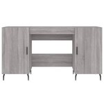 vidaXL Bureau sonoma gris 140x50x75 cm bois d'ingénierie