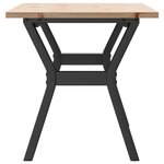 vidaXL Table basse cadre en Y 100x50x45 cm bois de pin massif et acier