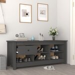 vidaXL Armoire à chaussures Gris 110x38x45 5 cm Bois de pin massif