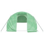 vidaXL Serre avec cadre en acier vert 24 m² 8x3x2 m