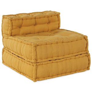 vidaXL Canapé modulaire jaune 70x70x54 tissu