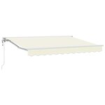 vidaXL Cadre d'auvent Crème 250 x 200 cm Polyester avec revêtement PU