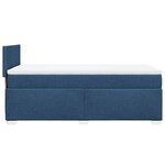 vidaXL Sommier à lattes de lit avec matelas Bleu 90x200 cm Tissu
