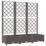 vidaXL Jardinière avec treillis Marron 120x40x121 5 cm PP