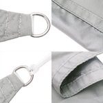 vidaXL Voile d'ombrage gris clair 3x3 m 100  polyester oxford