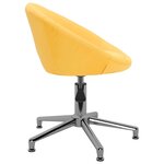 Vidaxl chaises pivotantes à manger lot de 2 jaune tissu