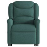vidaXL Fauteuil inclinable de massage Vert foncé Tissu