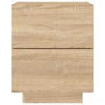 vidaXL Armoire de chevet avec lumières LED chêne sonoma