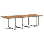 vidaXL Ensemble à manger de jardin 11Pièces avec coussins gris poly rotin