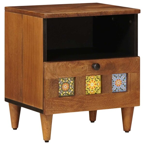 vidaXL Cabinet de chevet Marron 40 x 33 x 46 cm Bois de mangue massif