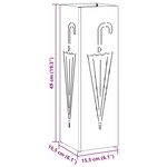 vidaXL Porte-parapluie Blanc 15 5 x 15 5 x 49 cm Métal