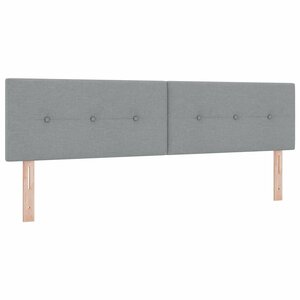 vidaXL Tête de lit réglable en hauteur Gris clair 180 cm tissu