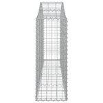 vidaXL Paniers à gabions arqués 9 Pièces 200x30x80/100 cm Fer galvanisé